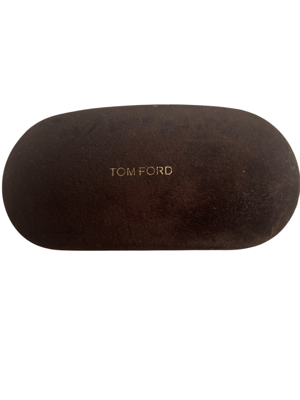 Tom Ford Dark Brown velvet hard Case with Gold Logo
